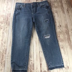 Talbots flawless distressed cropped jeans